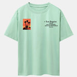 Palm Tree Slogan Print Drop Shoulder Oversize T-Shirt