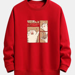 Carton Cat Print Relax Fit Sweatshirt