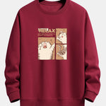 Carton Cat Print Relax Fit Sweatshirt
