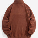 Relax Fit Quarter Zip Fleece Sweatshirt