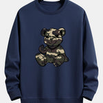 Camouflage Bear Print Relax Fit Sweatshirt