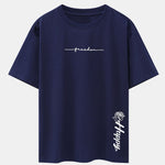 Rose With Slogan Print Drop Shoulder Oversize T-Shirt