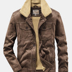 Teddy Lined Faux Suede Jacket