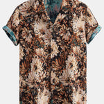Painted Floral Jacquard Cuban Shirt