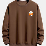 Boo Ghost Print Relax Fit Sweatshirt
