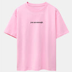 Slogan Back Print Drop Shoulder Oversize T-Shirt