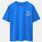 Bear On Vacation Print Drop Shoulder Oversize T-Shirt