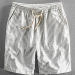 Cotton Drawstring Striped Shorts