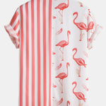 Flamingo Stripe Panel Shirt
