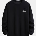 Triangle Mountain Print Relax Fit Sweatshirt