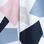 Geometric Print Button Up Shirt With Pocket