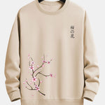 Cherry Blossoms Print Relax Fit Sweatshirt