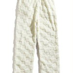 Checkerboard Teddy Hoodie & Straight Leg Pants