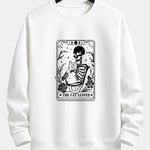Cat Skeleton Print Relax Fit Sweatshirt