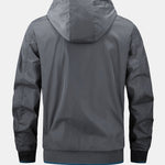Contrast Detachable Hooded Jacket