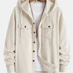 Corduroy Hooded Overshirt