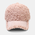 Solid Color Teddy Plush Baseball Cap
