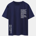 Slogan Print Drop Shoulder Oversize T-Shirt