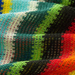 Colorful Striped Waffle Texture Cuban Shirt