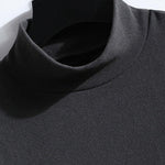 Fleece Long Sleeve Mock Neck T-Shirt