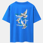 Dove Slogan Back Print Drop Shoulder Oversize T-Shirt