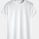 Muscle Fit Striped jacquard towelling T-shirt