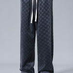 Checkerboard Straight Leg Pants