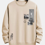 New York Architecture Print Relax Fit Sweatshirt