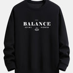 Balance Slogan Print Relax Fit Sweatshirt