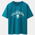 California Slogan Print Drop Shoulder Oversize T-Shirt