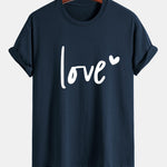Regular Fit Love Print Cotton T-Shirt