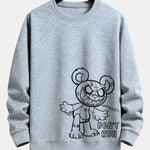 Slogan Cartoon Bear Print Relax Fit Sweatshirt