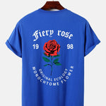 Dissolving Rose Slogan Print T-Shirt