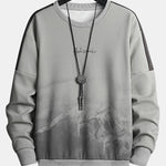 Mountain Graphic Print Crew Neck Sweatshirt