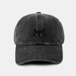 Cat Pattern Casual Washed Cotton Baseball Cap