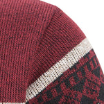 Geometric Print Zip Up Sweater