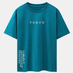 Tokyo Slogan Print Drop Shoulder Oversize T-Shirt