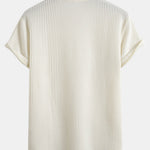 Knitted Waffle Arc Hem T-Shirt