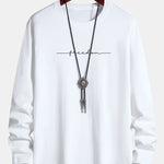 Long Sleeve Freedom Print Cotton T-Shirt