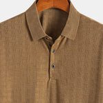 Short Sleeve Knitted Textured Polo