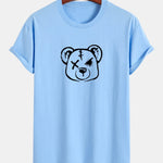 Regular Fit Bear Print Cotton T-Shirt