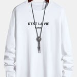 Long Sleeve Paris Print Cotton T-Shirt