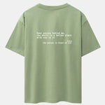 Slogan Back Print Drop Shoulder Oversize T-Shirt