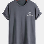 Regular Fit Mountain Print Cotton T-Shirt