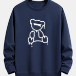 Line Bear Print Relax Fit Sweatshirt