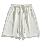 Basic Textured Drawstring Shorts