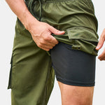 2-in-1 Outdoor Beach Swimming Shorts