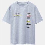 LA Racing Slogan Print Drop Shoulder Oversize T-Shirt