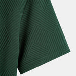 Striped Jacquard Hooded Arc Hem T-Shirt