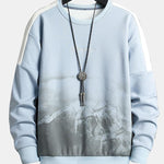 Mountain Graphic Print Crew Neck Sweatshirt